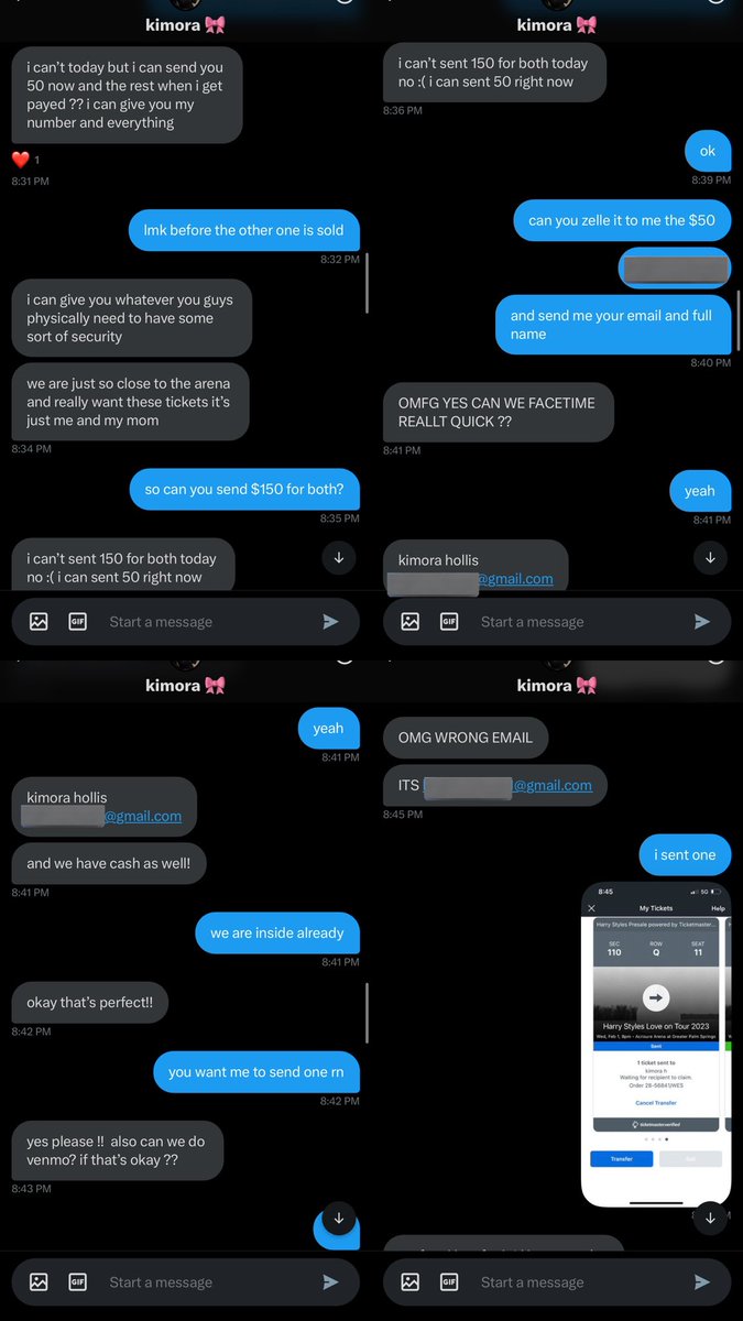 almightyhslot's tweet photo. you stopped responding to my dms so here’s me calling you out for not paying me back for the two harry styles tickets that me and diane sold to you on february 1st. im tired of you acting like you are going to pay

twitter- @withstyIe 
tiktok- kimoranelaya 
insta- kimorahollis https://t.co/13OXtPbTjh