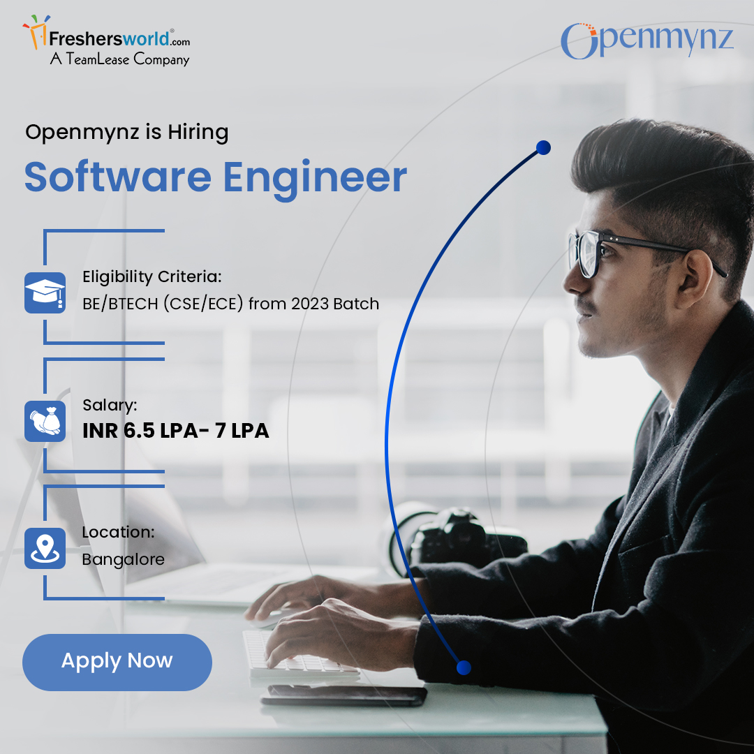 Freshersworld's tweet image. Openmynz is hiring for the role of Software Engineer

Eligibility Criteria: BE/BTECH (CSE/ECE) from the 2023 batch 

Interested Candidates Apply Here:  freshersworld.com/jobs/company/o…

 #openmynz #btechfreshers #btech #btechjobs #2023batch #softwareengineer #itjobopportunity #banglorejob