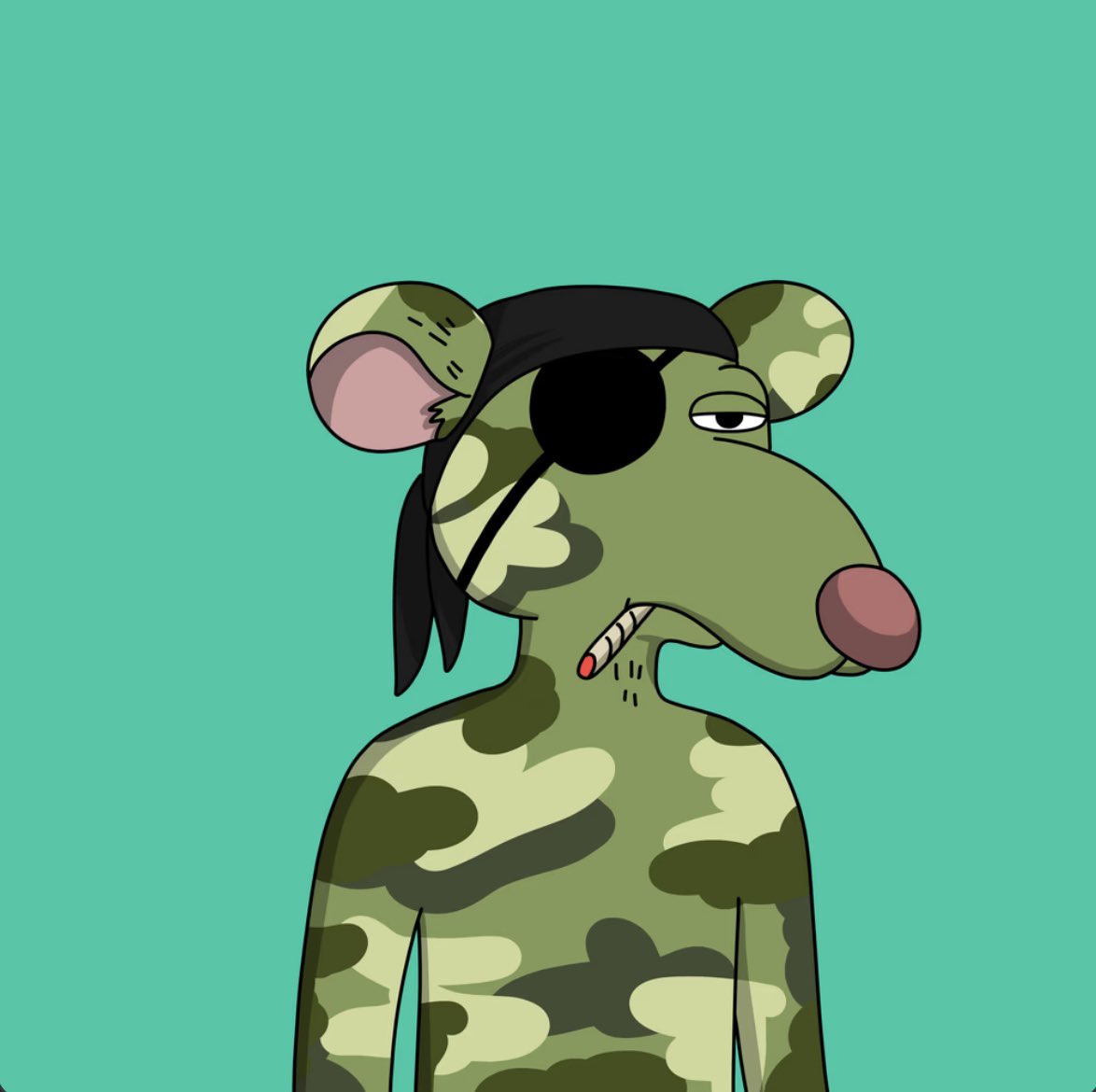 Redleader604's tweet photo. Trilogy 3 for #Ratuesday @GutterCatGang my pirate stoner rat. I know you can only see a Durag and joint floating but this is a 🔥 nekkid camo rat #TrilogyTuesday https://t.co/AehCXvfurk
