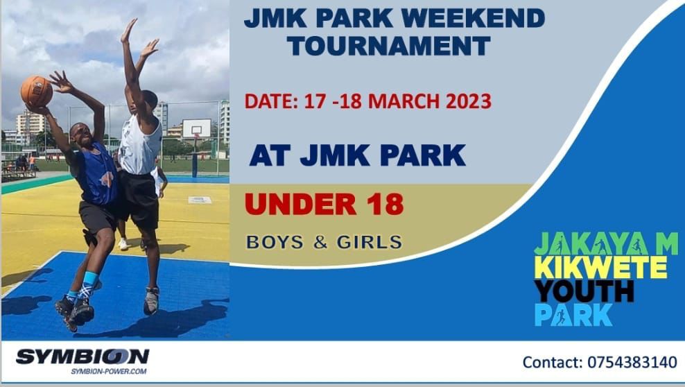 JMKPARK's tweet photo. Weekend Basketball 🏀 Tournament at JMK Park.
When: This Friday &amp; Saturday 
Date: 17th - 18th March 2023
Age: Under 18 (U18)
Gender: Boys &amp; Girls
Build your skills &amp;  strength, Show what you got...! 💪
#inspiringthenextgeneration 

@SymbionPower
@bahatimgunda https://t.co/docGBozRlv
