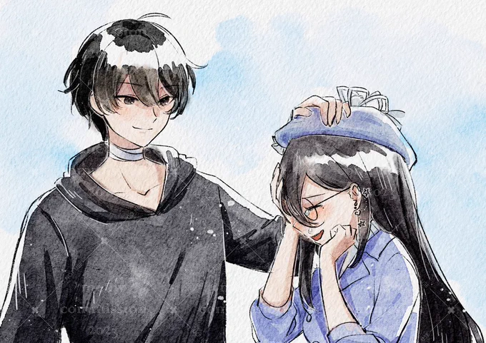 watercolor style commission for  for her cover song video  #meuw_commission 
