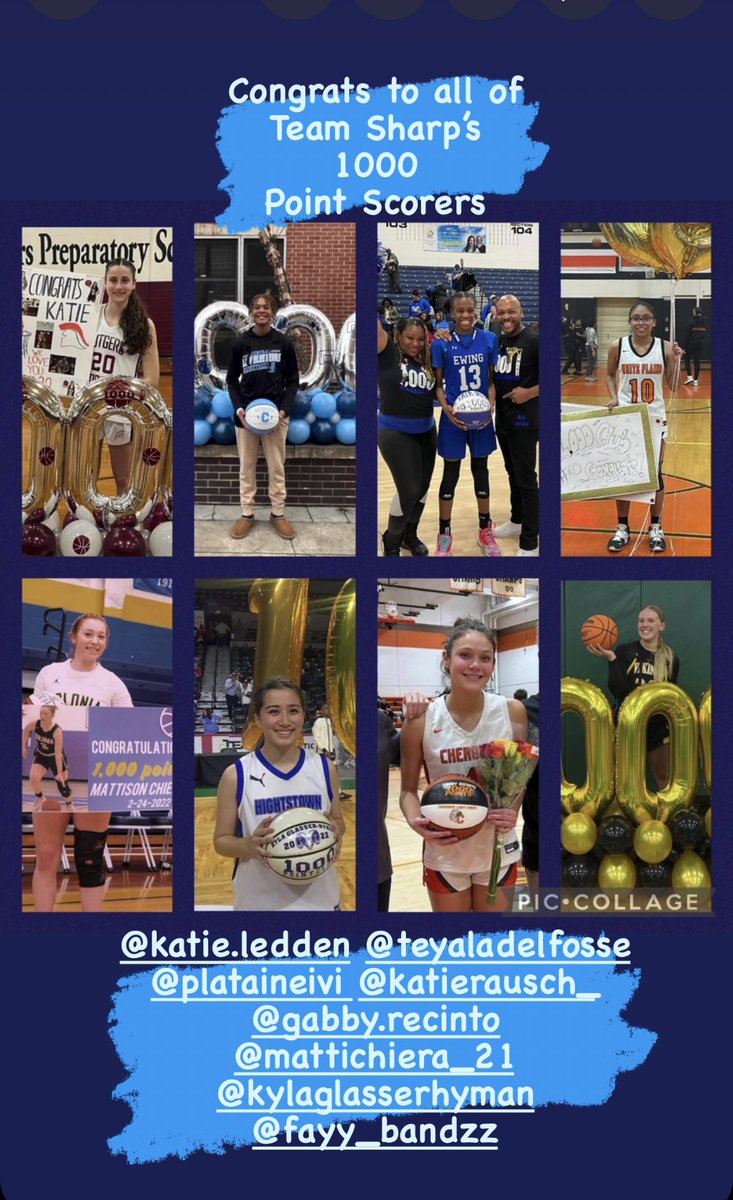 Coach Sharp (@teamsharp23) on Twitter photo Congrats to Team Sharp’s 1000 point scorers <a href="/faithr2024/">Faith Robinson</a> <a href="/KatieLedden/">Katie Ledden</a> <a href="/katierausch42/">katie rausch</a> <a href="/matti_chiera21/">matti chiera</a> <a href="/ineivi/">ineivi</a> <a href="/TeyalaDelfosse/">Te’Yala Delfosse</a> <a href="/RecintoGabby/">Gabby Recinto</a> <a href="/Kylaglashym4/">Kyla Glasser-Hyman</a> Congrats to Team Sharp’s 1000 point scorers <a href="/faithr2024/">Faith Robinson</a> <a href="/KatieLedden/">Katie Ledden</a> <a href="/katierausch42/">katie rausch</a> <a href="/matti_chiera21/">matti chiera</a> <a href="/ineivi/">ineivi</a> <a href="/TeyalaDelfosse/">Te’Yala Delfosse</a> <a href="/RecintoGabby/">Gabby Recinto</a> <a href="/Kylaglashym4/">Kyla Glasser-Hyman</a>