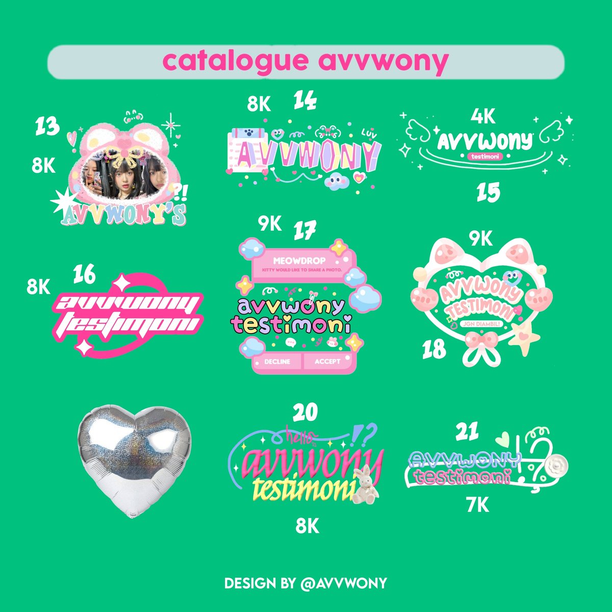 𓄲˓ 🎀 ★ hello, @avvwony open jasa edit wm/ watermark and more edits nih! price ada dicatalogue! ୧♡୨

bisa custom &amp; pengerjaan cepatt! dm for order yaa. 💌  #zonauang