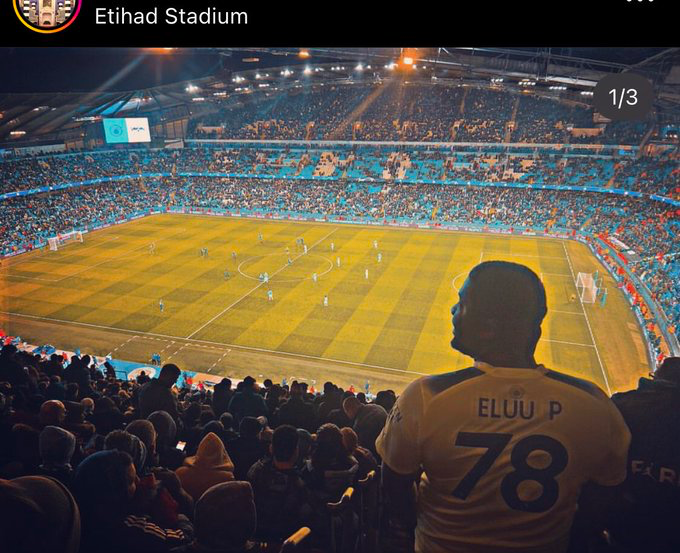 Eluu P 78 spotted at the Etihad Satdium last night😀😂.
We gather everywhere👏👏👏.

#LabourParty #labourpartynigeria #OBIdients #ObidientMovement #PeterObi #PeterObiForPresident2023