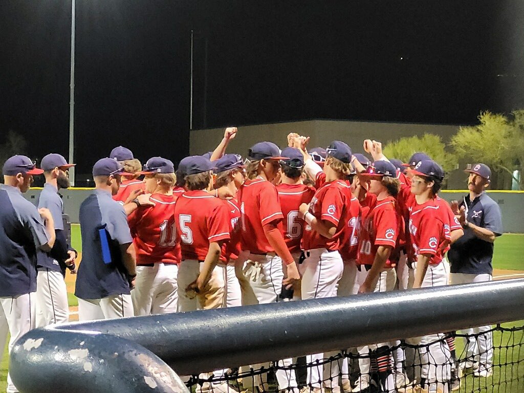 Chaparral Baseball (@chapbaseballco) on Twitter photo Game four in AZ brought another offensive show for the Varsity squad, beating Cactus Shadows 17-10. Derek Ball paced the group, going 4 for 4 and just a dinger shy of the cycle. Senior catchers <a href="/braydenbacon1/">brayden bacon</a> and <a href="/SHANEHANSON18_/">Shane Hanson</a> got knocks and Dillon Volz drove in 3 runs. Game four in AZ brought another offensive show for the Varsity squad, beating Cactus Shadows 17-10. Derek Ball paced the group, going 4 for 4 and just a dinger shy of the cycle. Senior catchers <a href="/braydenbacon1/">brayden bacon</a> and <a href="/SHANEHANSON18_/">Shane Hanson</a> got knocks and Dillon Volz drove in 3 runs.