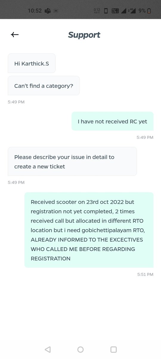 karthick_tsk's tweet photo. @OlaElectric purchased Ola S1 pro on 27th September 2022 and delivered on 23rd oct 2022, till now registration is not done... First they contacted me for registration in erode but my rto location is gobichettipalayam, https://t.co/lRBuhqY9tQ