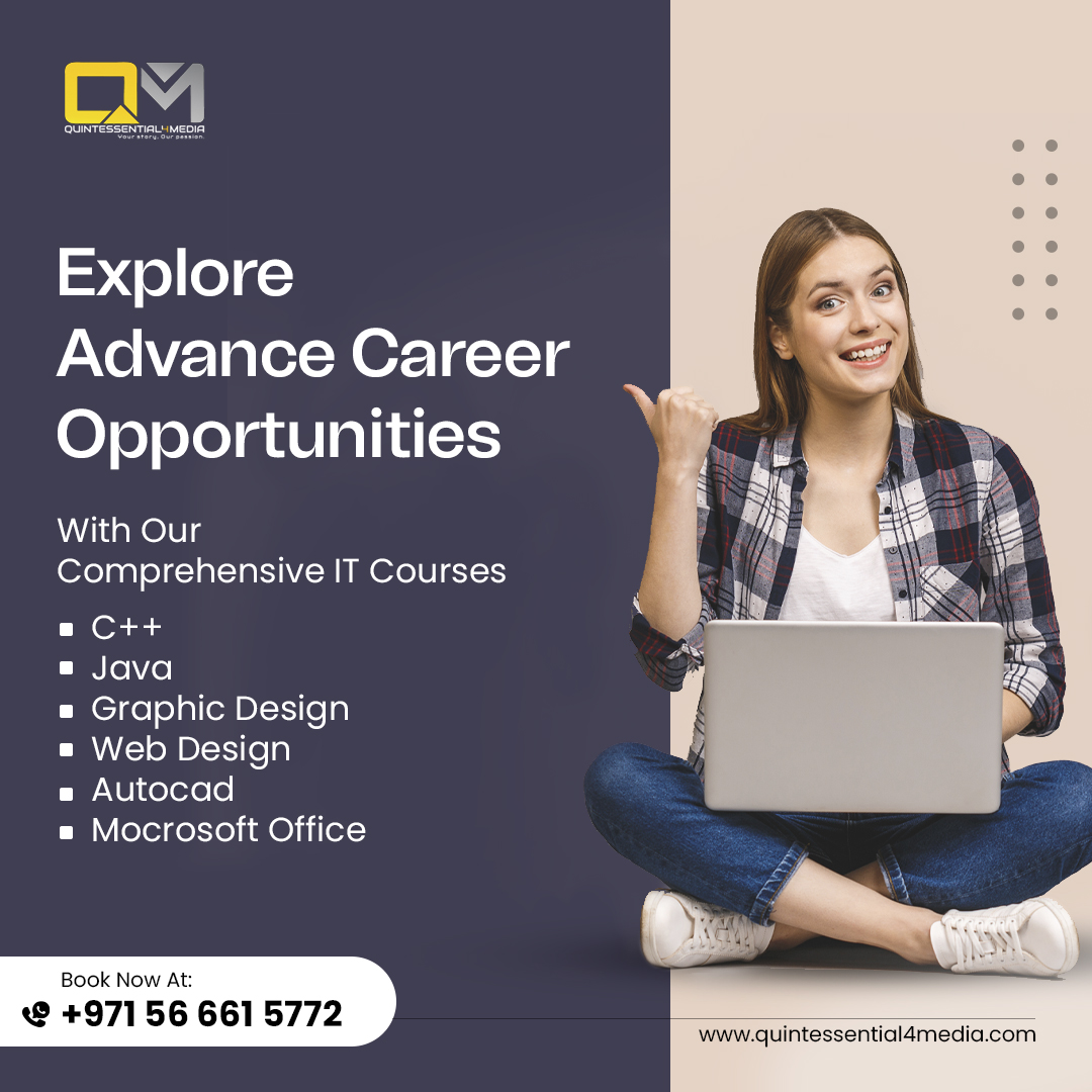 Q_4Media's tweet photo. Ready to take your career to the next level? Our comprehensive IT courses can help you explore advanced career opportunities!

🌐 https://t.co/BJua69wifO
📧 Training@quintessential4media.com
☎️Call/Whatsapp - +971-55-932-7664

#quintessential4media #quintessential4mediaClass https://t.co/Cl99FBWt0U