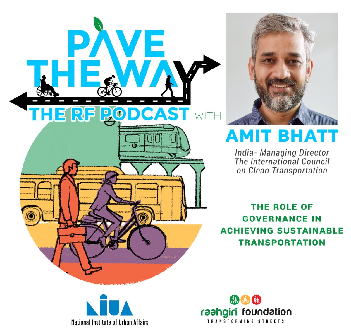 Raahgiri Foundation (@raahgiri_fdn) on Twitter photo 🚨 Episode 10 of the 'Pave The Way' podcast is out now! 🎙️
On this episode, host <a href="/AkashBasu98/">Akash Basu</a> speaks with <a href="/amitbhatt4u/">Amit Bhatt 🇮🇳</a> on the role of #governance when it comes to the provision of #sustainable transportation.
Listen or watch using the link below:
👉🏽 linktr.ee/PaveTheWayPodc… 👈🏽 🚨 Episode 10 of the 'Pave The Way' podcast is out now! 🎙️
On this episode, host <a href="/AkashBasu98/">Akash Basu</a> speaks with <a href="/amitbhatt4u/">Amit Bhatt 🇮🇳</a> on the role of #governance when it comes to the provision of #sustainable transportation.
Listen or watch using the link below:
👉🏽 linktr.ee/PaveTheWayPodc… 👈🏽