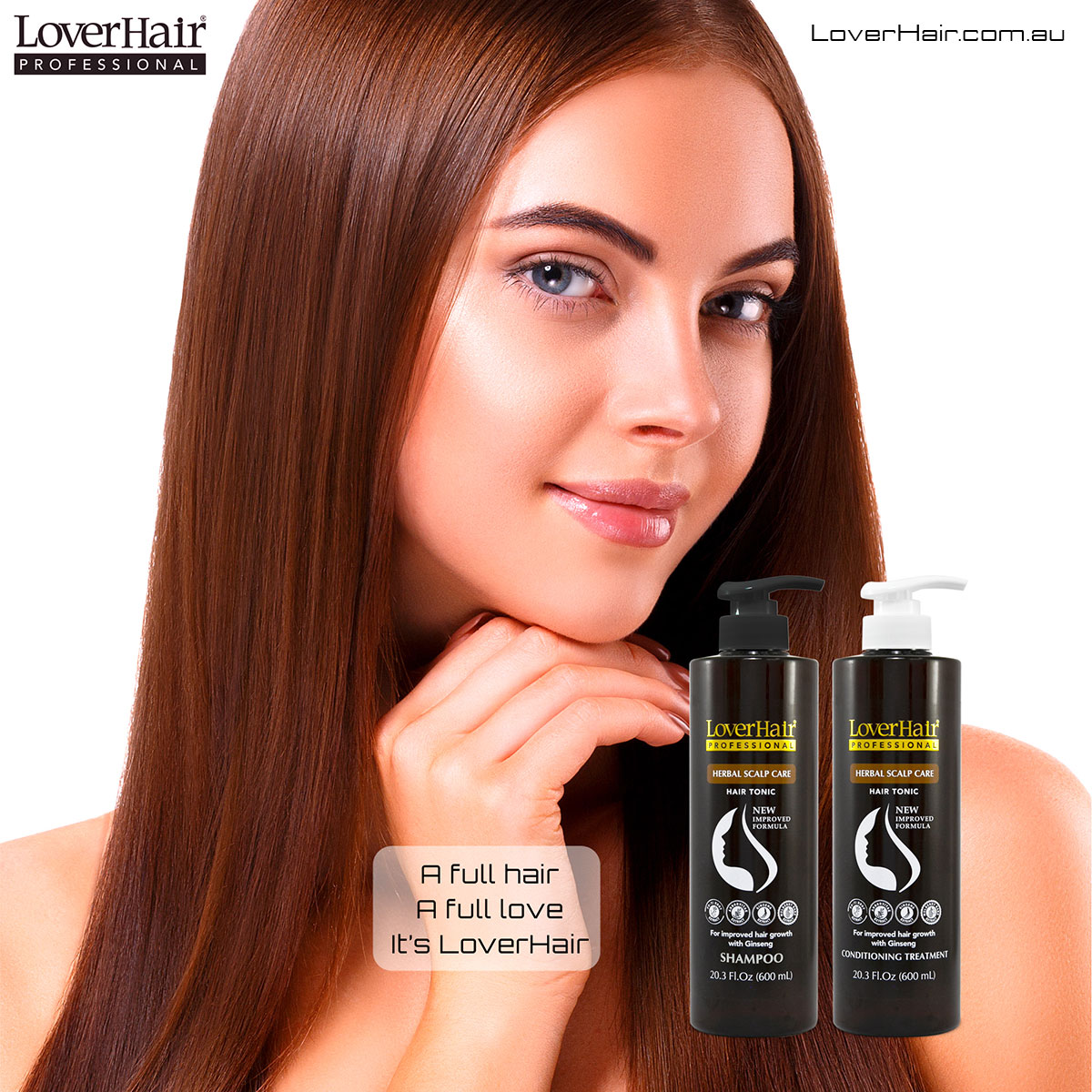 LoverHair Professional HERBAL SCALP CARE Conditioner & Shampoo are made with natural ingredients and are specifically designed to help reduce hair loss and promote hair growth. It has never been easier to revitalize your scalp & nourish your hai.  #HerbalScalpCare #AntiHairLoss