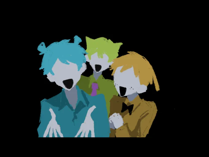 先日動画作ったときの絵(英軍)#htf擬人化 #happytreefriends 