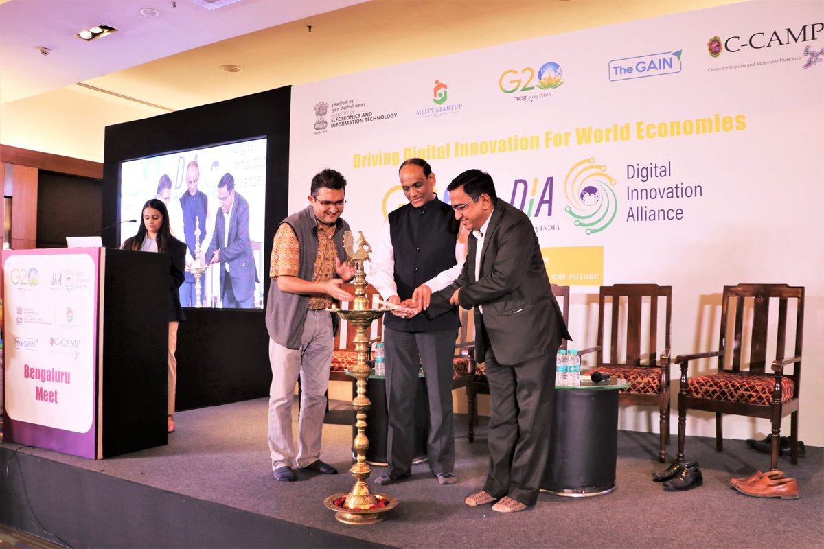CCAMP_India's tweet photo. .@G20_DIA Digital Innovation Alliance Bengaluru Meet by CCAMP &amp; @gainforstartups

300+ attendees from govt, global stakeholders, startups &amp; innovators in #India's startup powerhouse state
@AshwiniVaishnaw @Rajeev_GoI @drashwathcn @ACSIC_GOK @JeetKVijay @Taslimarif @g20org https://t.co/3oKaxANV7B