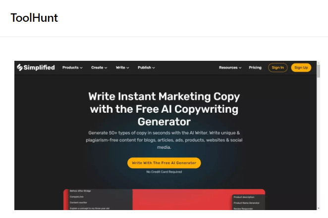 ToolHunt ๐ก (@toolhunt_tech) on Twitter photo AI Tool 132 ๐
๐ Boost your marketing game with <a href="/sosimplified/">Simplified</a> the ultimate AI copywriting generator! ๐ค Generate 50+ types of plagiarism-free copy for blogs, ads, products, social media, and more in seconds. ๐ Save time, improve conversions, and connect with your audience! AI Tool 132 ๐
๐ Boost your marketing game with <a href="/sosimplified/">Simplified</a> the ultimate AI copywriting generator! ๐ค Generate 50+ types of plagiarism-free copy for blogs, ads, products, social media, and more in seconds. ๐ Save time, improve conversions, and connect with your audience!