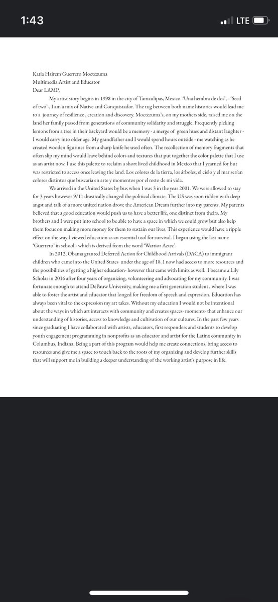 voypormicamino's tweet photo. I was accepted into a Latinx artist mentorship program! - we will be creating an exhibit in December at Newfields Museum in Indianapolis! Artist statement below ✨ https://t.co/dAeYxyiQpr