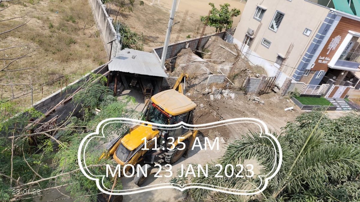 united_symphony's tweet photo. @GHMCOnline @CommissionrGHMC @ZC_SLP @KTRBRS GHMC commissioner - Grievance about illegal construction at plot-634B being raised for 2 months now, yet no action. Cir-22 TP staff colluded with miscreants and approved building plan without setbacks. Construction encroaching GHMC park area. Kindly intervene @TelanganaGuv https://t.co/cQMGLImiqf