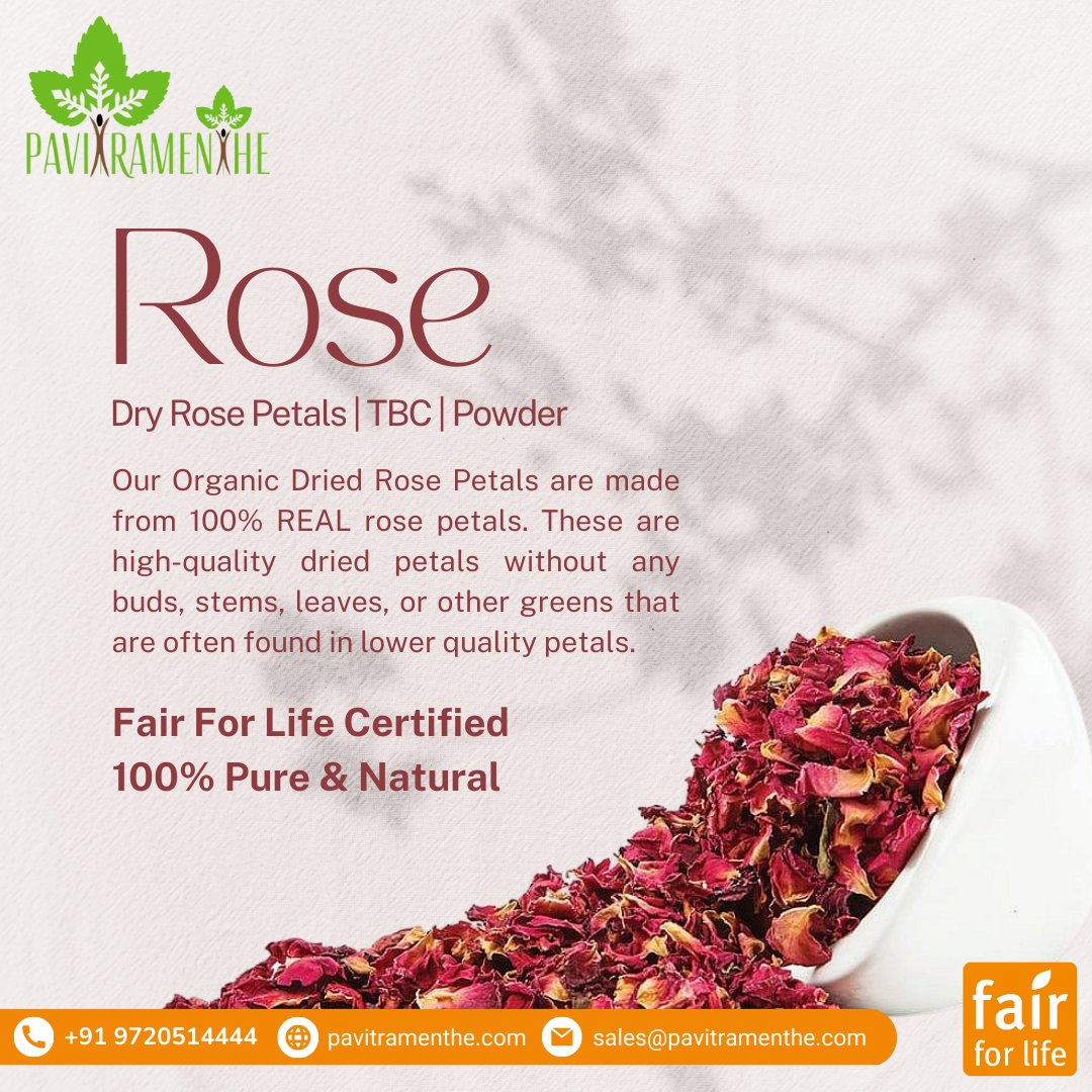 organic_fair's tweet photo. Our Organic Dried Rose Petals are made from 100% REAL rose petals. 
#fairtrade #fairforlife  #organicproducts #fairtrade #fairtradecertified #organicherbs #dryrosepetals #dryrose #rosepetals #organicrosepetals #naturalrosedry #dryrosepetalsbulk https://t.co/8zD9pI7B1Y
