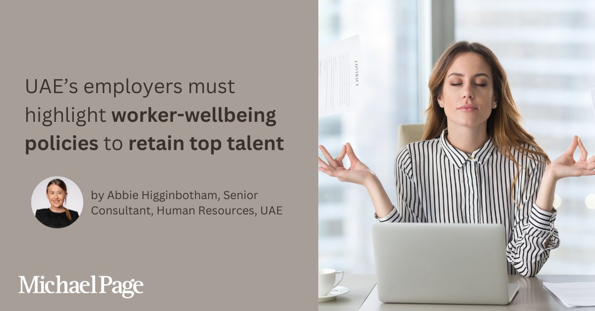 MichaelPageAE's tweet photo. Prioritising employee’s mental health is no more a good-to-have but a must-have for UAE’s workforce. Therefore, companies must provide a wellness friendly work environment if they want their best talent to stay on board. Read the full post here:

https://t.co/ytjMwlHyou https://t.co/ED9PI4X9Mp
