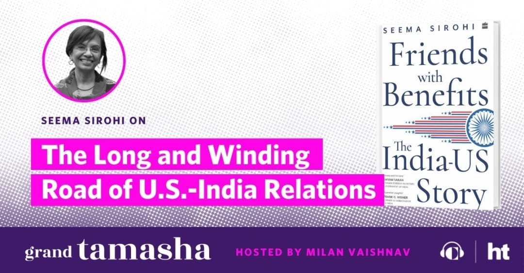 In conversation with @MilanV for the #GrandTamasha podcast, @seemasirohi talks about the tectonic shift in the India-US relations over the last three decades, as documented brilliantly in her new book, #FriendsWithBenefits. 
Tune in to listen: grand-tamasha.simplecast.com/episodes/the-l…