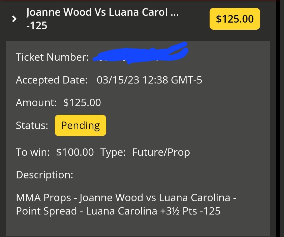 TexasMMA07's tweet image. Another #ufc286 play

1.25u Luana Carolina +3.5 -125