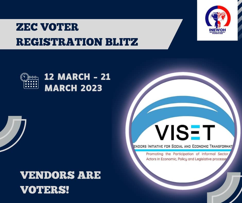 visetinfo's tweet photo. In interactions with our membership and youths, many speak on the frustrations they have with regards elected representatives not identifying with their challenges, our message is #RegisterToVoteZW! #VoterRegistrationBlitz #V3C #VendorsAreVoters @ercafrica @NDI @memorykadau https://t.co/6xUfkfUsv4