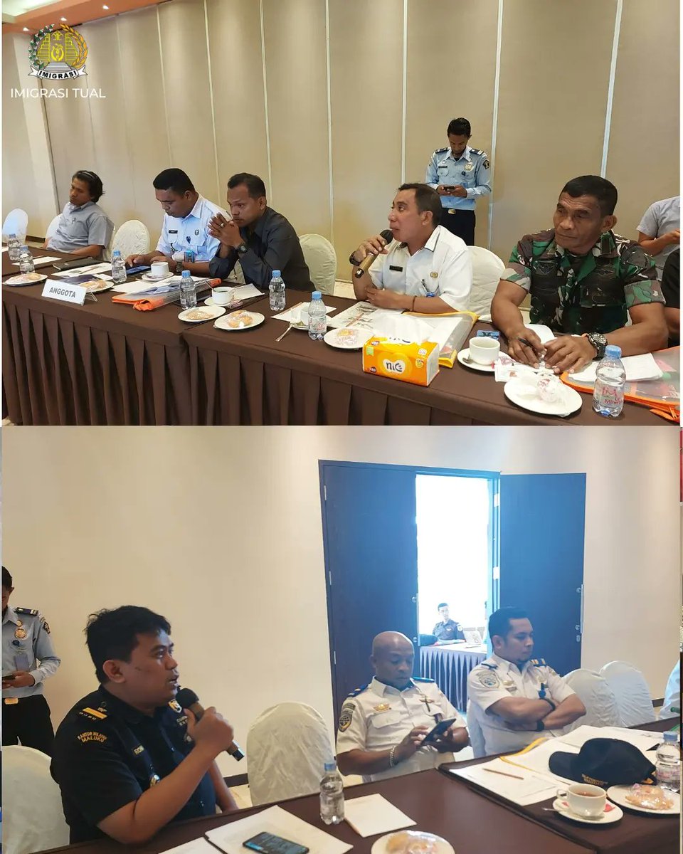 kanim_tual's tweet photo. Langgur (15/3) – Kantor Imigrasi Kelas II TPI Tual kembali menggelar Rapat Tim pengawasan Orang Asing (TIMPORA) Kabupaten Maluku Tenggara yang dilaksanakan di Exclusive Meeting Room Hotel Grand Vilia.

#kanwilkemenkumhammaluku
#imigrasiindonesia 
#imigrasitual 
#timpora https://t.co/cLc6GQB5tr
