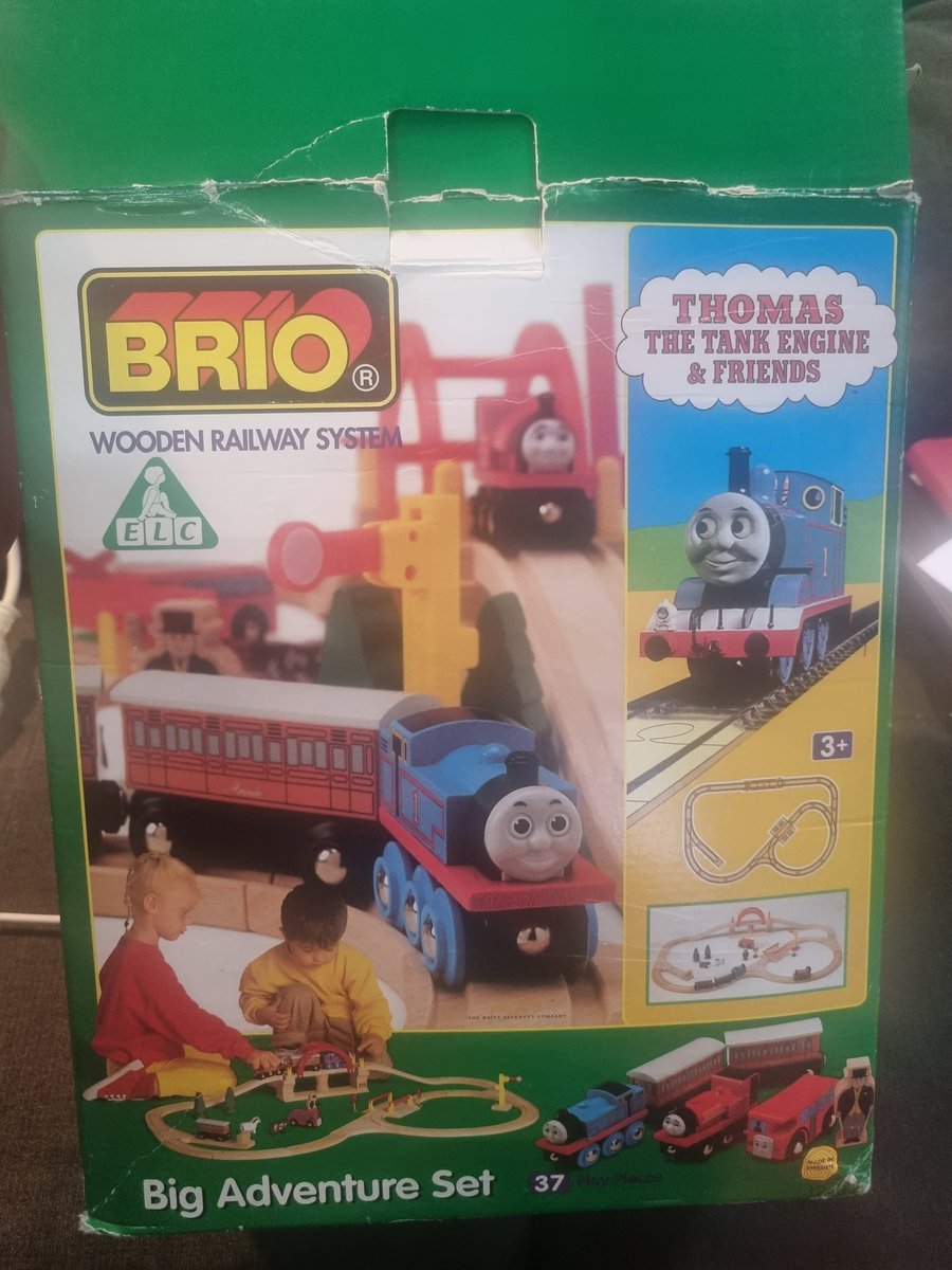 BRIO Thomas the Tank Engine Wooden Big Adventure Play Set aka. The 4th of the Brio Thomas play sets. This is quite elusive and rare as most sets Brio are these days. Produced in 1998 and unsure of how long it ran for, you can see it utilised rather common Brio pieces at the time.
