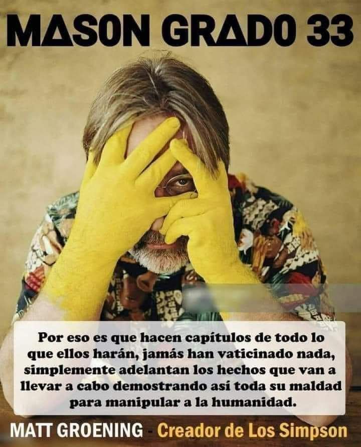 martamarco__'s tweet photo. --Creador de los SIMPSON'S--

O creían que es lector del futuro?
Otro más que anda en danza con la Élite asesina... https://t.co/yNz0lffCFr