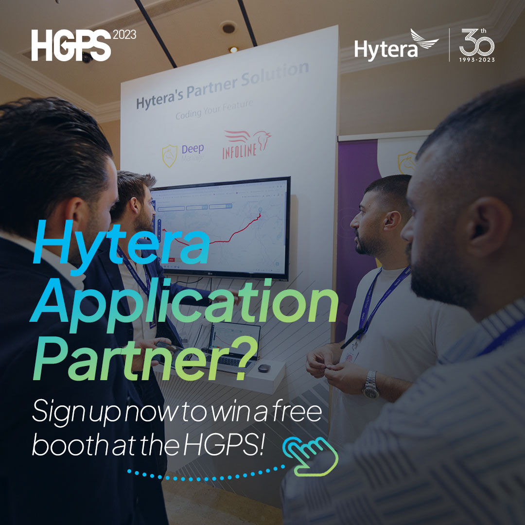 HyteraHYT's tweet photo. Hytera application partner? Win a free booth at the Hytera Global Partner Summit 2023, Bali, May 10-13th. Network and hear from industry leaders, connecting with the Hytera community.

Sign up now: https://t.co/RlOp6jU5Ll 
#HyteraHGPS #HyteraGlobalPartnerSummit https://t.co/Nte0MW4x7M