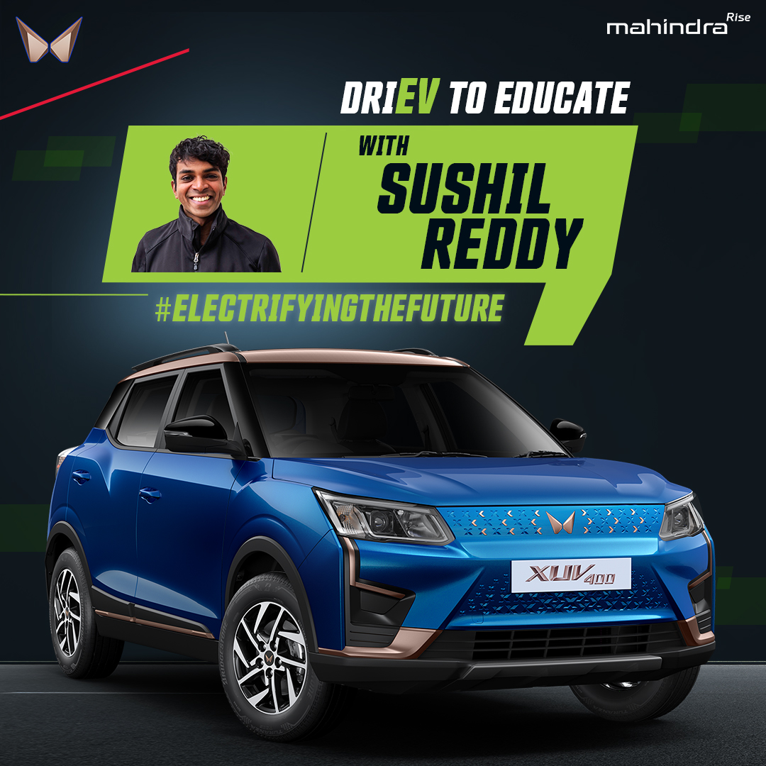 Mahindra_XUV400's tweet image. The All-Electric C-SUV XUV400 is on a journey to inspire, educate and empower the young minds of India about EVs, along with Guinness World Record holder @SunPedal_Ride, an alumnus of the esteemed IIT Bombay &amp;amp; HEC Paris.
#XUV400 #ElectrifyingTheFuture #MahindraXUV400 #AllElectric