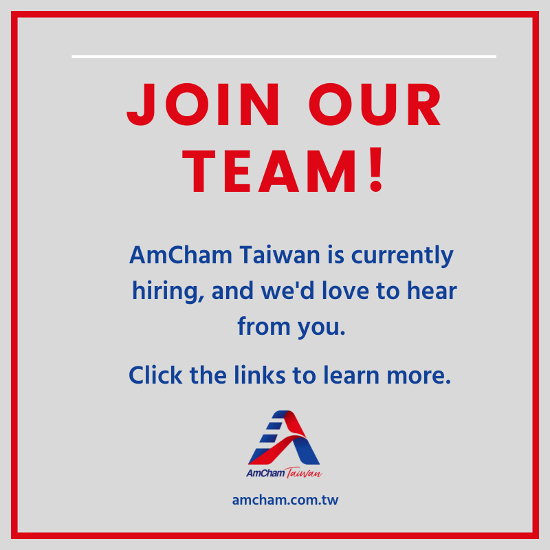 AmChamTaiwan's tweet photo. Come join AmCham!

We're currently looking for an #AssociateEditor to work on our monthly TOPICS magazine, and an #AssociateManager to support our membership efforts. More details:

Associate Editor: https://t.co/bFmtZ4hBgp
Membership Associate Manager: https://t.co/V6Plry2PD3 https://t.co/73KUf3FAIe