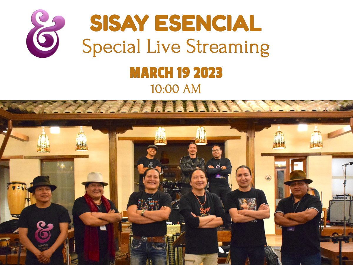 nativesjp's tweet photo. 2023年03月19日(日) SISAY Esencial Tour live streaming
母国エクアドルからお贈りするSISAYスペシャルライブをお見逃しなく❣️

▼イベント情報、予約購入はこちら  https://t.co/nQMEr7bZf7 #tiget @tigetnetより 

#Ecuador #native #WorldMusic #livestreaming #TIGET https://t.co/T5G98twbA0