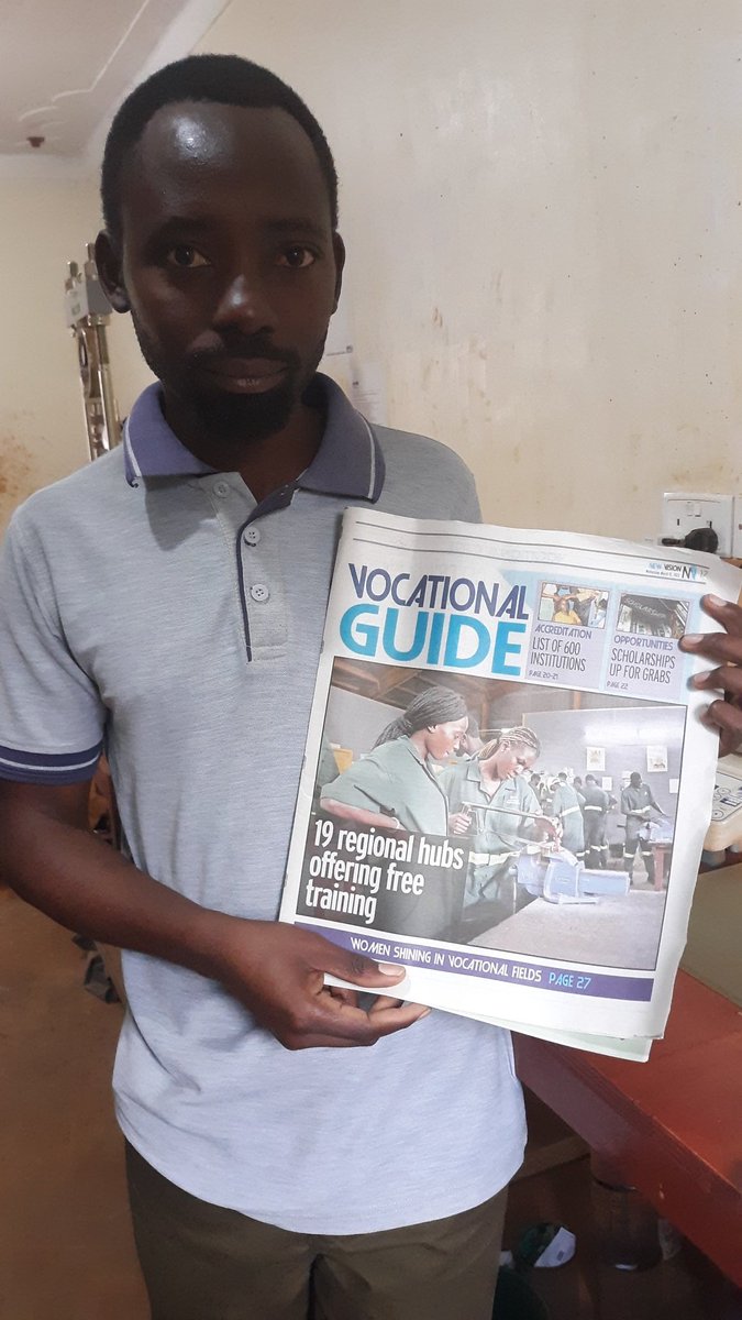 mulihiB's tweet photo. Starting  my morning with  a vocational guide published by @newvisionwire today.

For the last decade, I have always  got acopy annual vocational  guide since it's a  credible #TVET resource 
Thanks for the guide  year in year out 

@UBTEBOfficial @SteveUG https://t.co/3wGbm0FY47