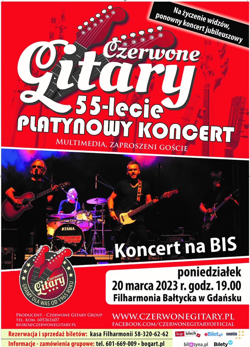 Czerwone Gitary już wkrótce w Filharmonii Bałtyckiej 20.03.2023  <a href="/gdansk/">Miasto Gdańsk</a> <a href="/filharmonia/">Filharmonia Bałtycka</a>  <a href="/arekwisniewski5/">Arkadiusz Wiśniewski</a> #Concerts #czerwonegitary #TheLastOfUs #arkadiuszwisniewski