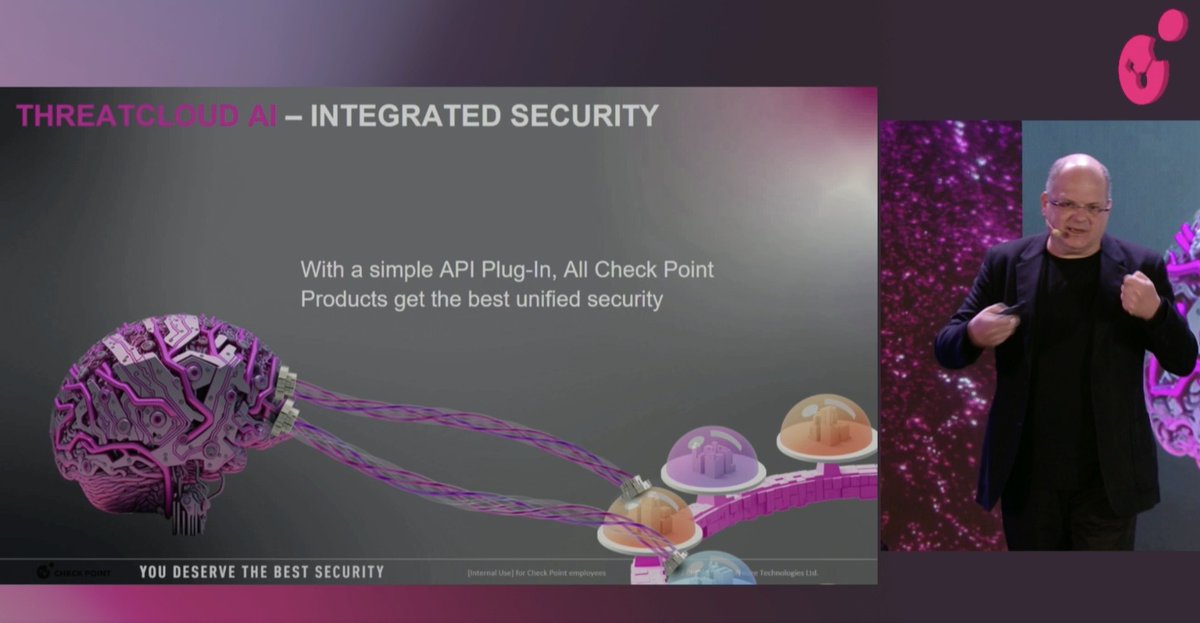 "With #ThreatCloud #AI, more than two billion security decisions are being made each day thanks to over 40 #AIengines and the latest AI and deep learning technologies, helping you PREVENT attacks", shares CEO, Gil Shwed at #CPX360: bit.ly/3CPiVWS