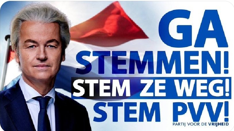 Vandaag is jullie kans, laat je stem horen en stem <a href="/SigridKaag/">Sigrid Kaag</a> en <a href="/MinPres/">Dick Schoof</a>  WEG.
#PVV 🇳🇱👊
<a href="/geertwilderspvv/">Geert Wilders</a>