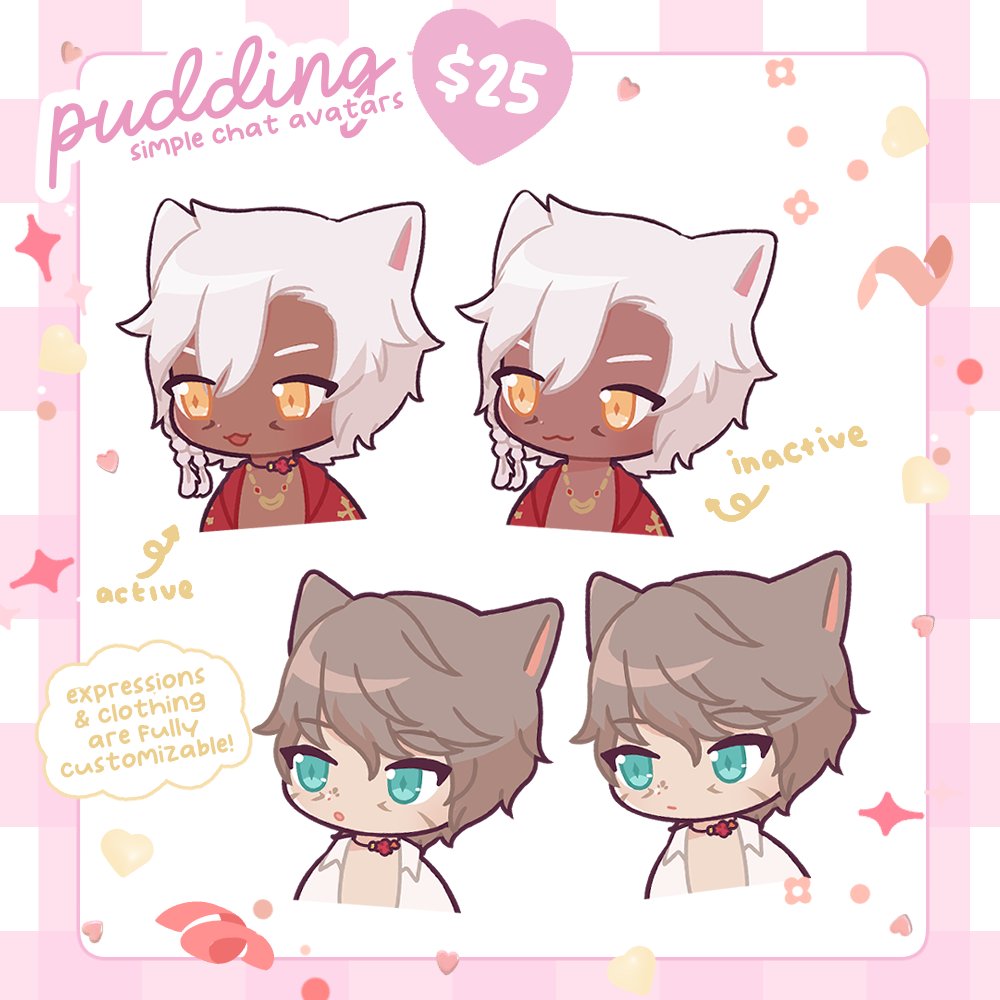 「re-opened puddings! they're available on」|𝙖𝙧𝙞𝙨𝙖 🐱🍒 cf16 G27-28のイラスト