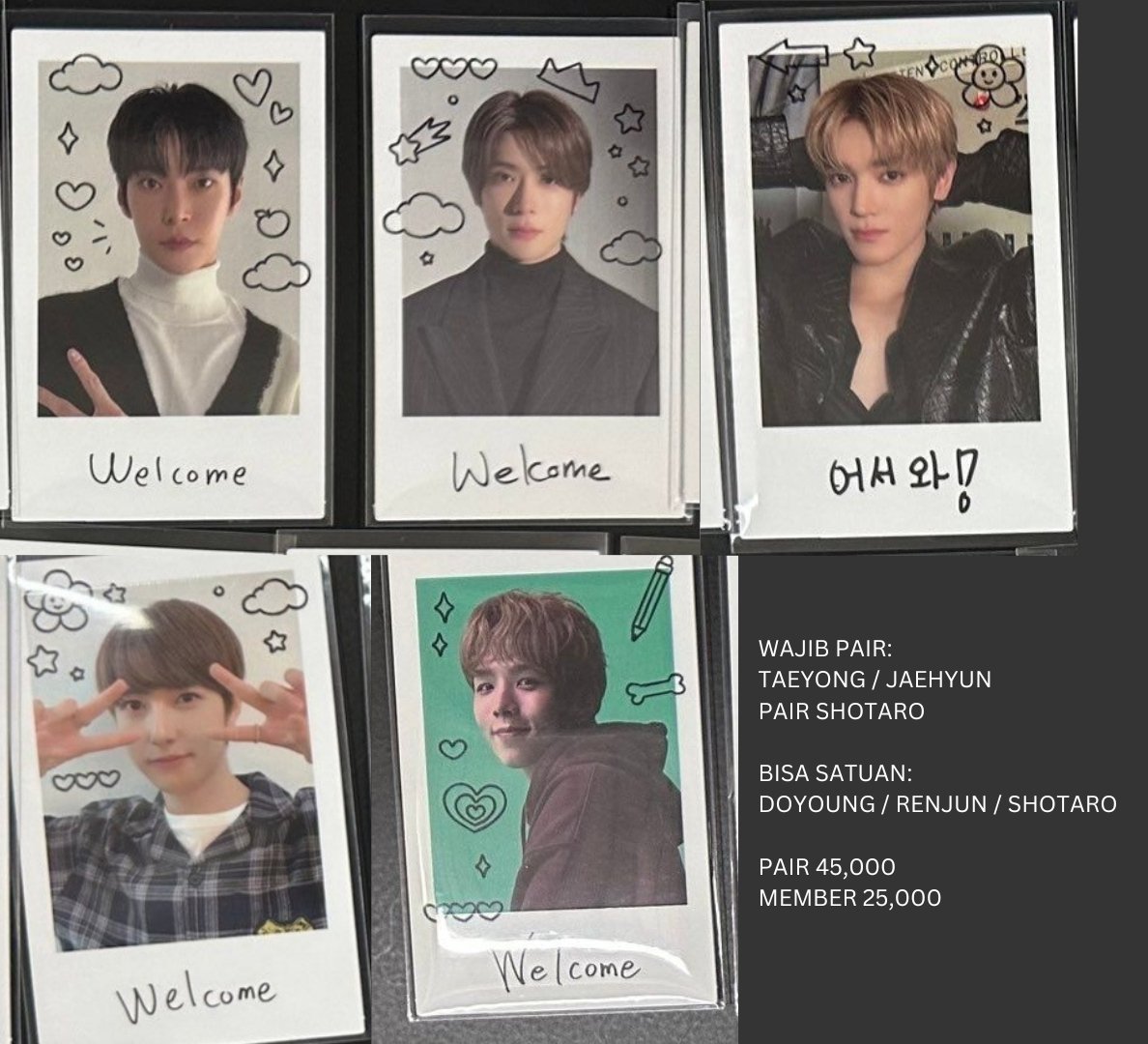 flacy_id's tweet photo. @sellkpopfess doyoung jaehyun pair shotaro dom tangerang https://t.co/5sOpWJDgd1