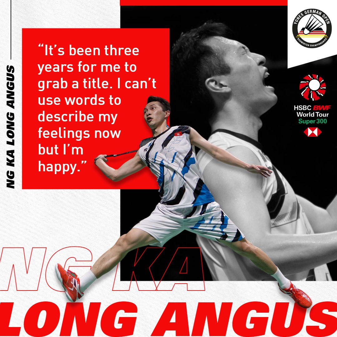 bwfmedia's tweet image. Wait over for 🇭🇰 Ng Ka Long Angus. 👏👌

#BWFWorldTour #GermanOpen2023