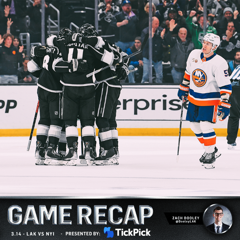 LAKings's tweet photo. Sweet as Pi.
@DooleyLAK recaps tonight's win, presented by @TickPick ๐