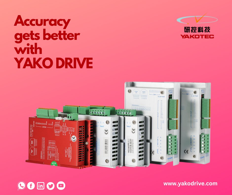 YakotecChina's tweet photo. Our #Yakotec #stepperdrive works by sending #electrical pulses to the stepper motor in a specific sequence to make it move in precise steps.
More Info - 🌐 https://t.co/rornAKbaCc
#yako #yakotec #topband #servomotor #servodrives #labelprinting #automaticlabelling #automation https://t.co/MxIzBgBtXV