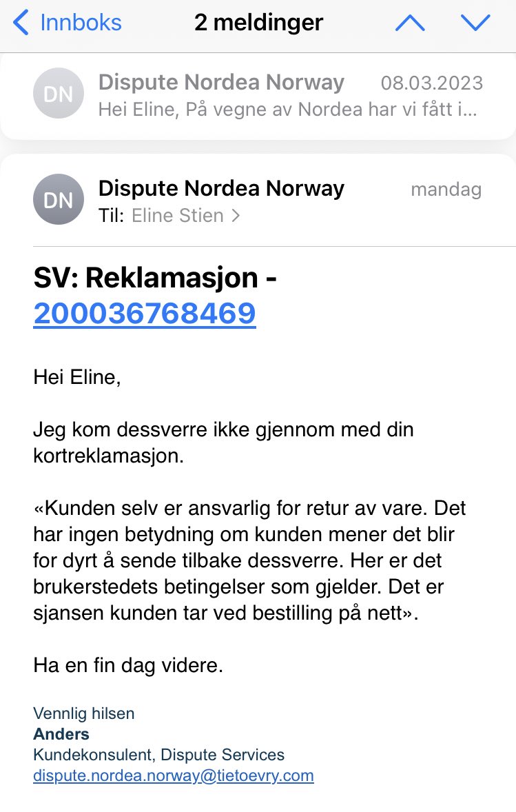 elinestien's tweet photo. Advarsel❗️ Hold deg langt unna @OsloMotehus ❗️#angrerett #retur https://t.co/VOBbditvMo