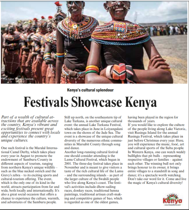RusingaFestival's tweet photo. "If you would like to explore the culture of the people living along Lake Victoria, visit @RusingaIsland for the annual #RusingaFestival. Here, you will experience the music, food, art & cultural sports of the Suba people." - Msafiri, the in-flight magazine of @KenyaAirways. https://t.co/0Di0X26dPV