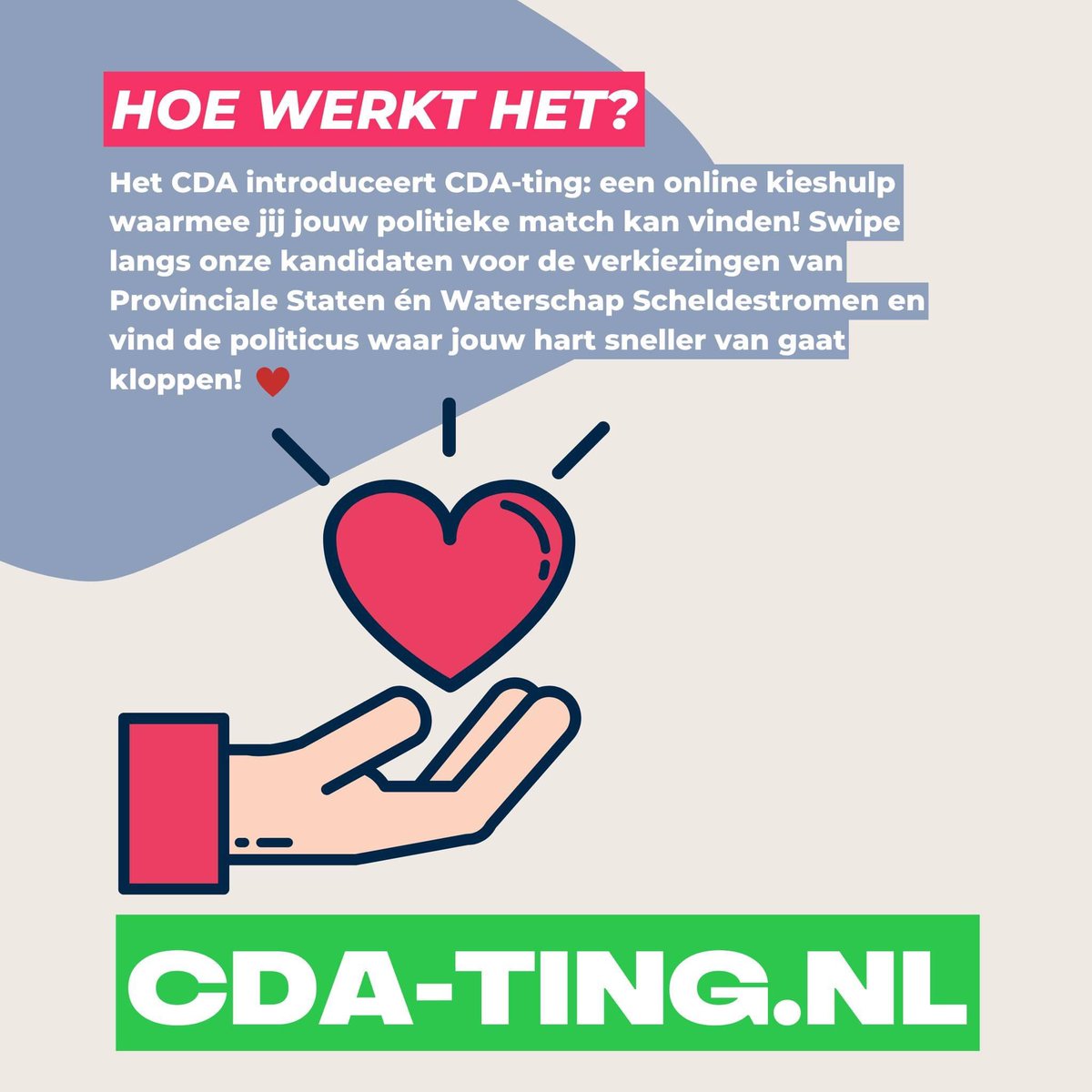 Vandaag mogen we naar de stembus Voor Zeeland! Als u nog niet weet op welke kandidaat u gaat stemmen, kijk dan eens op cda-ting.nl of u een perfecte match kunt maken! #PS23 #waterschap #Zeeland