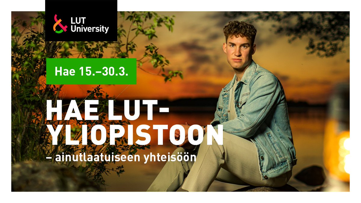 Hakuaika suomenkielisiin kandidaattiohjelmiin on alkanut! 🚀

Yhteishaussa on mukana 11 Lappeenrannan kampuksella järjestettävää ohjelmaa. Haku on käynnissä 30.3. klo 15 asti.

➔ Lue lisää: lut.fi/fi/uutiset/suo…

#unilut #landofthecurious