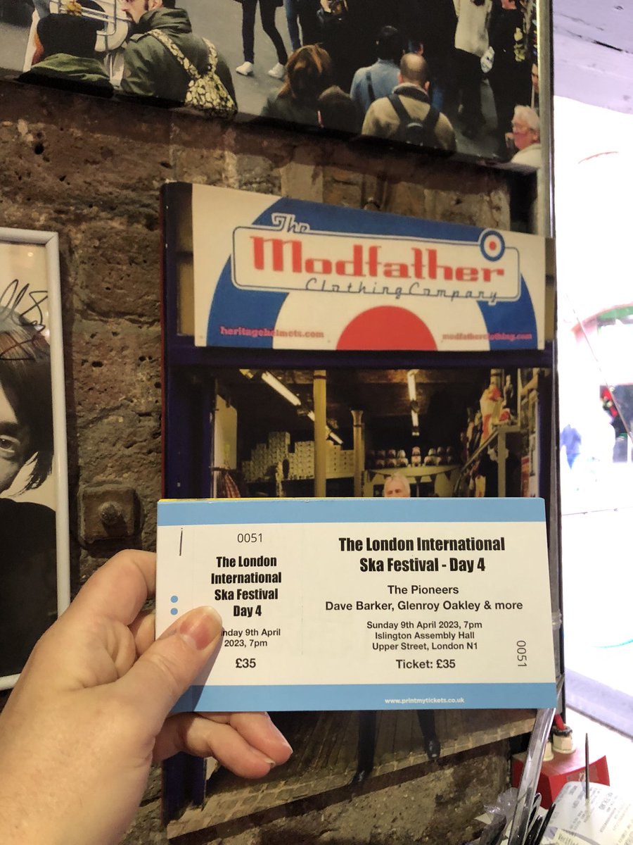 Get £10 off day tickets for The London Intl Ska Fest… only in Modfather, Camden (until 22 March).

Don’t miss The Pioneers (Long Shot Kick De Bucket), Susan Cadogan (Hurt So Good), Dave Barker (Double Barrel), Freddie Notes (Montego Bay), Rhoda (The Bodysnatchers) &amp; more!