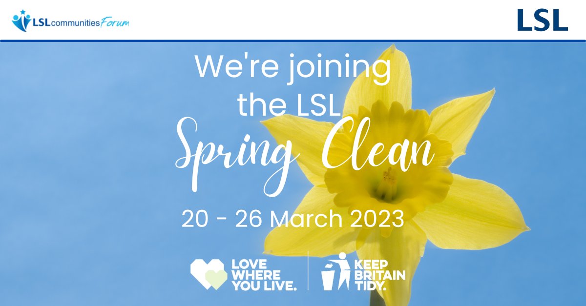 SimonLBradbury's tweet photo. Spring Clean...
We're cleaning up local neighbourhoods by litter picking all across our area next week in association with @KeepBritainTidy.
7 teams will be doing their thing in a village or town near you, so give them a wave if you see them!
#LSLSPRINGCLEAN #LSLCOMMUNITIES https://t.co/d3kTj5lceI