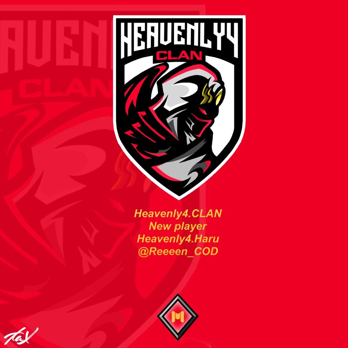 Heavenly4_'s tweet photo. 【報告】

先日よりHeavenly4に選手として

Heavenly4.Haru【@Reeen_COD 】

入隊しました。

コレから期待の星若手選手
迫力のあるプレーで起点の作れる選手になって欲しいです！

これからも応援よろしくお願いします。 https://t.co/UMo33F4n1Z