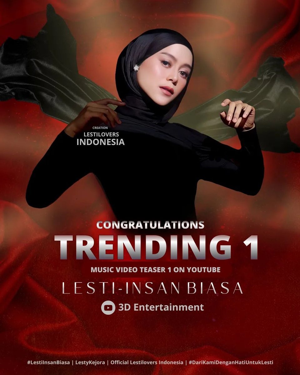 AtikWiana's tweet photo. Biismillah   booming &amp; trendiiing 1  Aamiin #LestiInsanBiasa https://t.co/tlrO5tsaKy