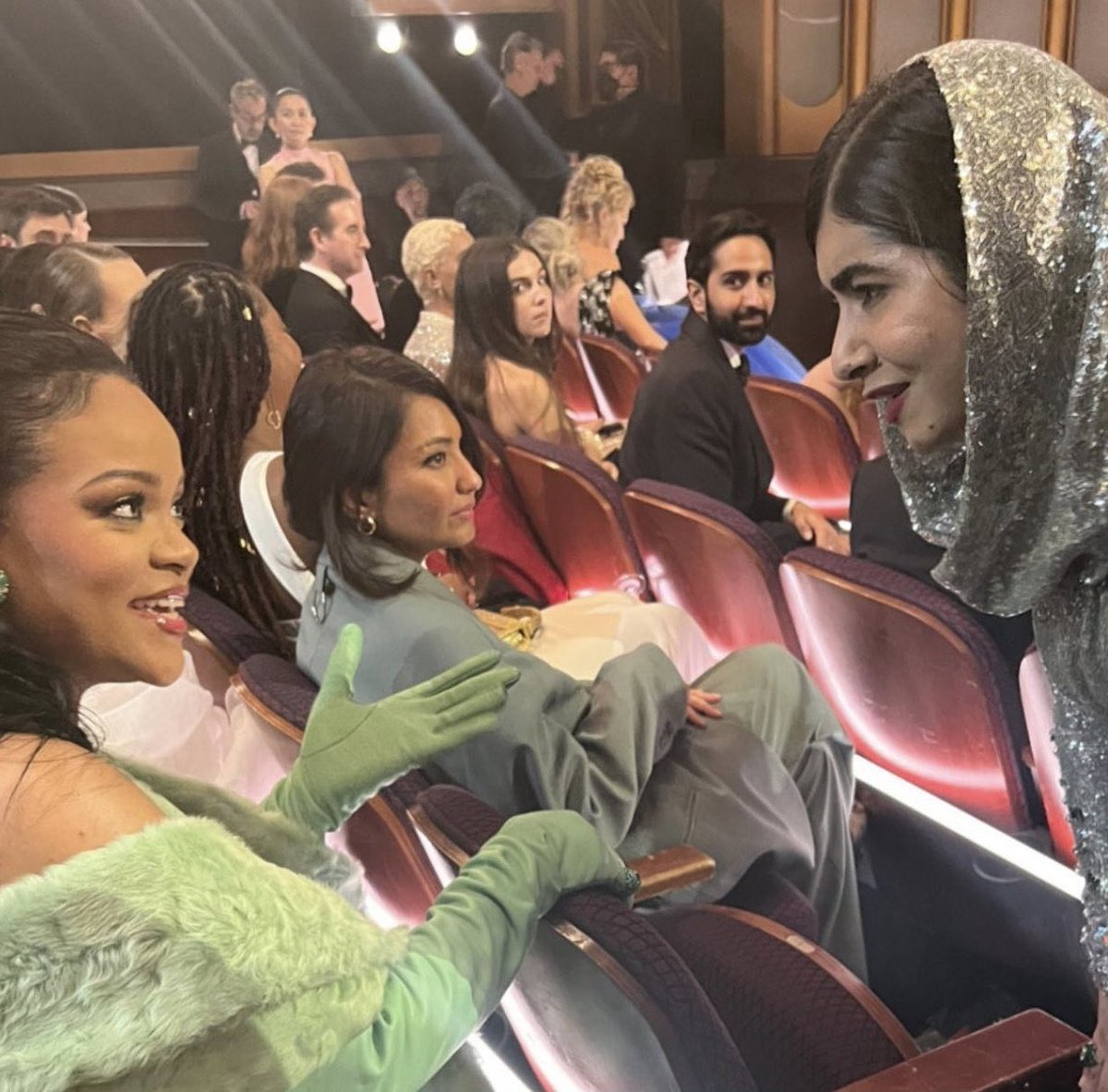 Malala: Hey Ri, you want to tweet on the Hijab issue in….

Rihanna: Oh, in Iran, I’ve heard. More than 400 people have died protesting against Hijab, very sad. But, can they afford my fees?

Malala: No, not that. We’re pushing young girls in India to wear Hijabs in school &amp;