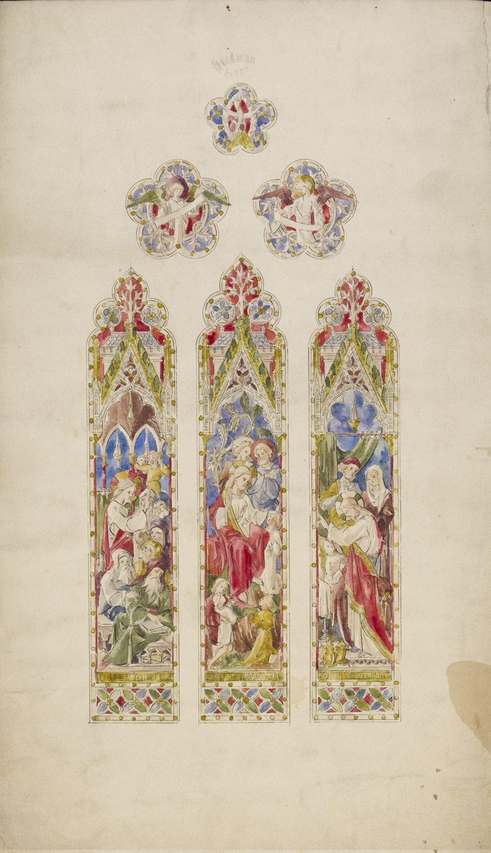Pugin_awn's tweet photo. #Design for a #stainedglass #window. PROBABLY by #JohnHardmanPowell.
#awnpugin #pugin #augustuspugin #gothicrevival #johnhardman #art #medievalstainedglass #gothicrevivalwindow #johnhardmanstudios #gothicrevivaldesign #pugindesign #gothicstainedglass #gothicrevivalstainedglass https://t.co/XsBTgAbkp7