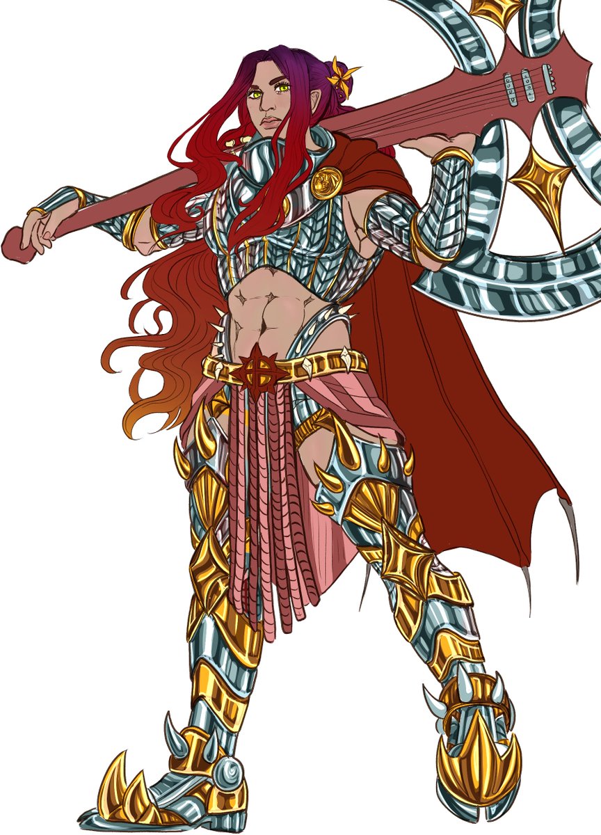 dobnus's tweet photo. Choron, my favorite paladin, from the flat color example https://t.co/OIaqR8fkU4
